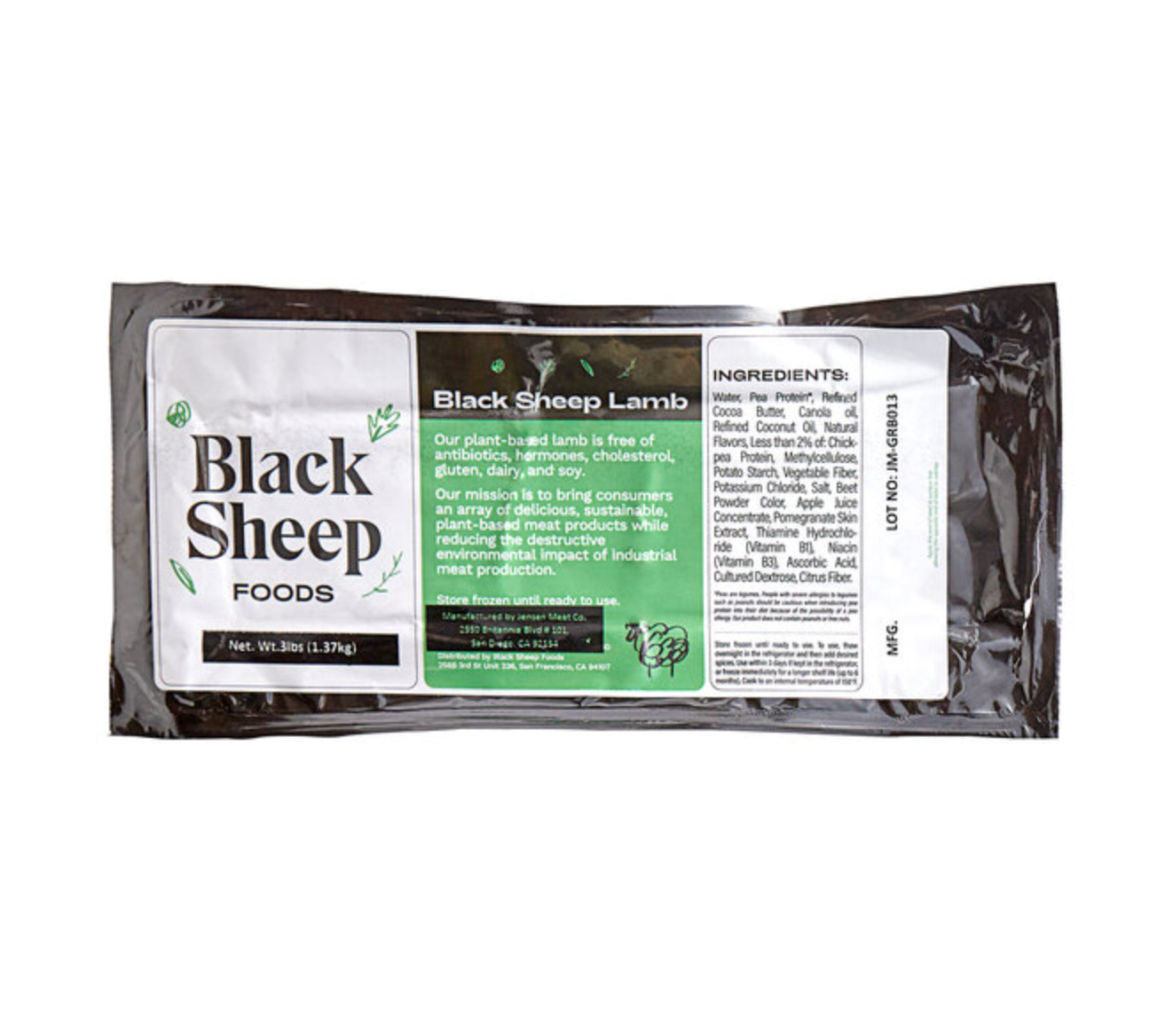 packed of Black Sheep Foods lamb