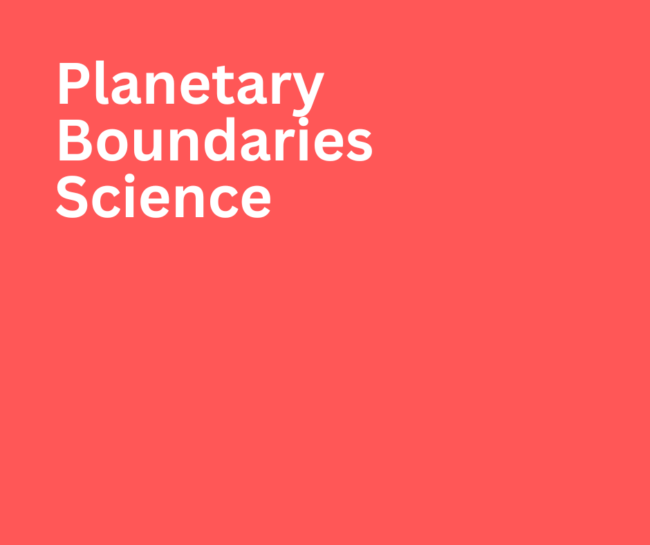 Planetary Boundaries Science