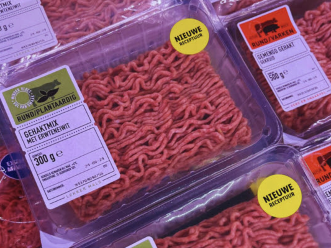 packages of plant-based ground beef at Lidl