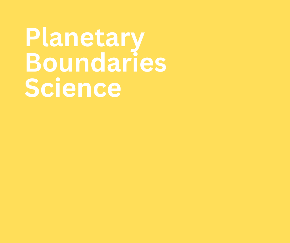 Planetary Boundaries Science yellow