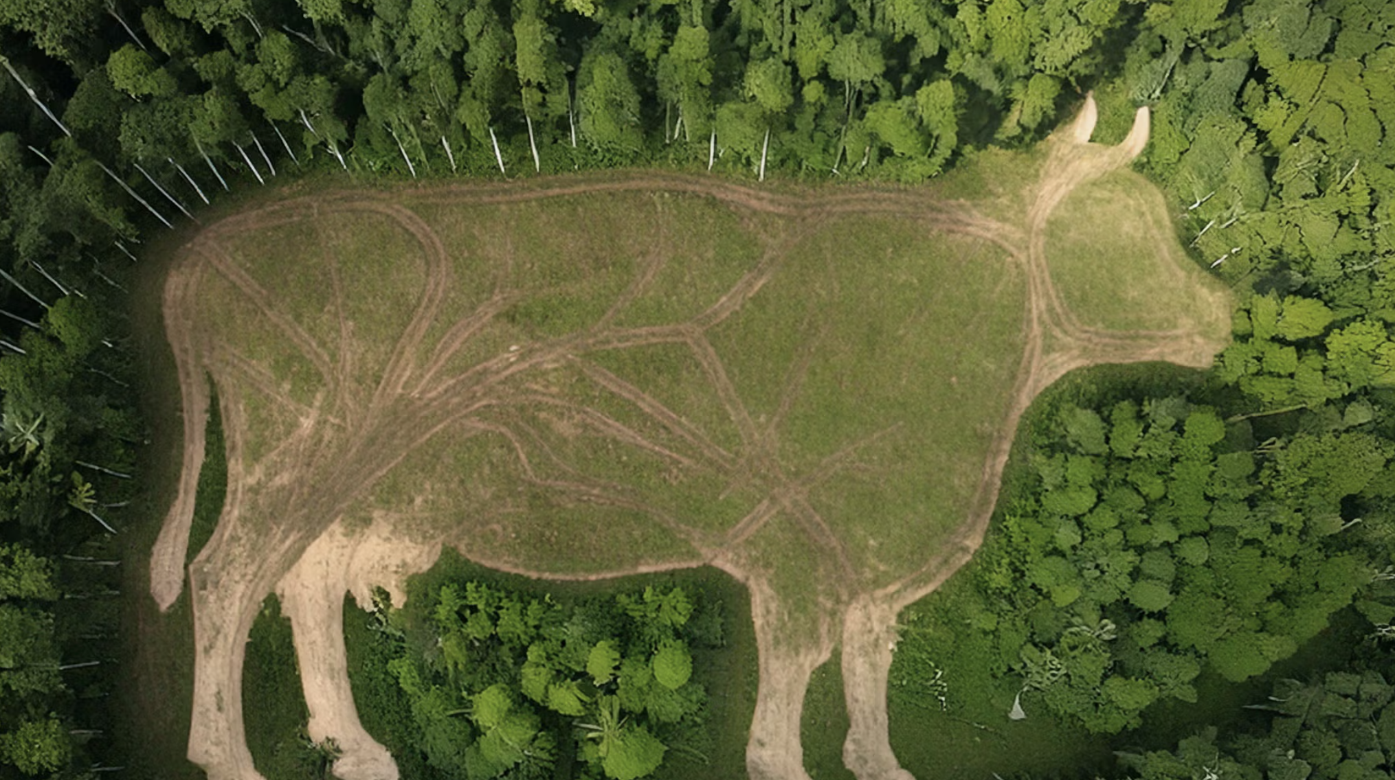 beef deforestation illustration